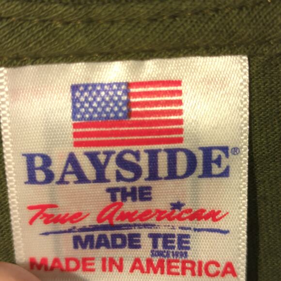 Charlie Daniels Band 2XL Army Green T-Shirt USA God Military Quote Bayside Tee - Picture 5 of 8